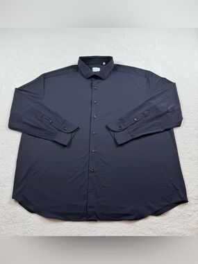 XACUS active dress shirt Men’s size 19-1/2 48 black long sleeve evolution fit